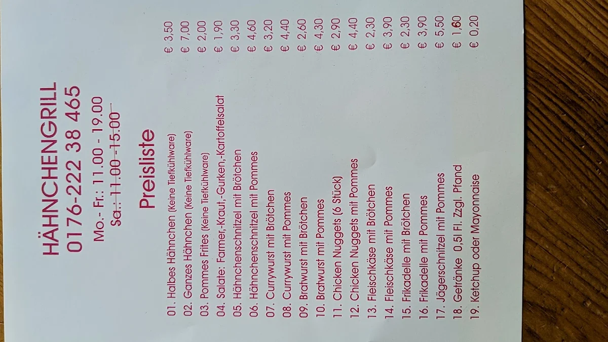 Speisekarte photo 3