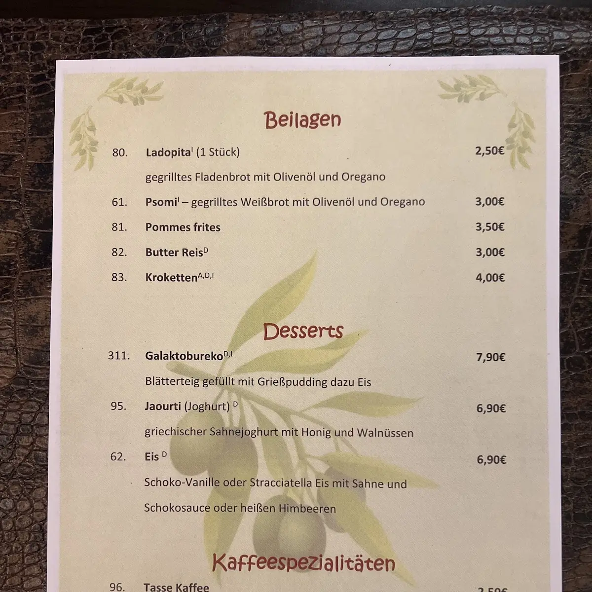 Speisekarte photo 6