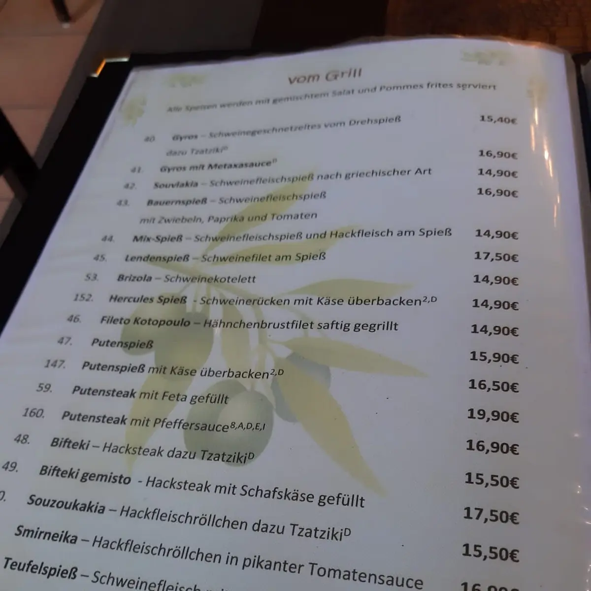 Speisekarte photo 9