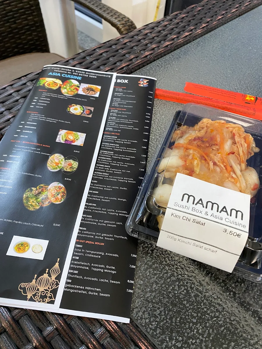 Speisekarte, MÂMÂM – asian fast cuisine