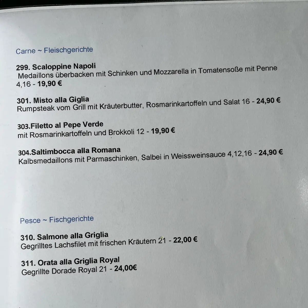 Speisekarte photo 2