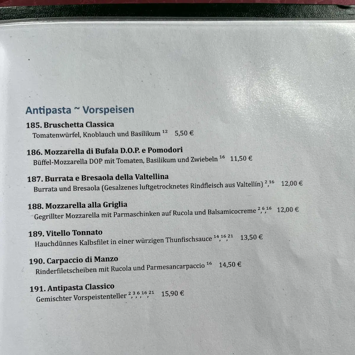 Speisekarte photo 3