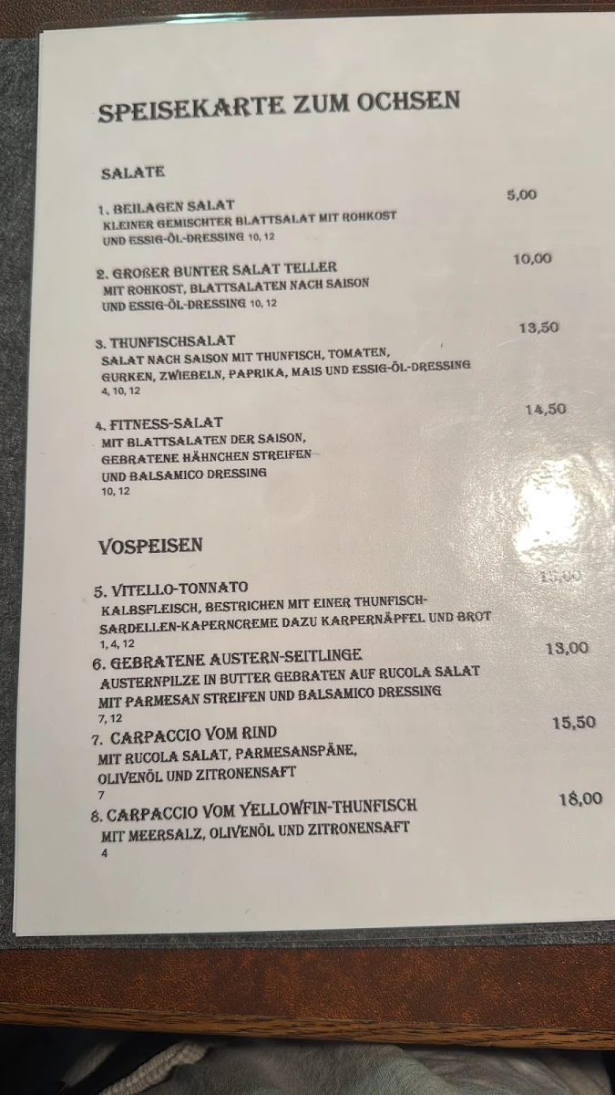 Speisekarte photo 2