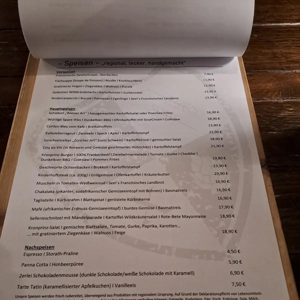 Speisekarte photo 3