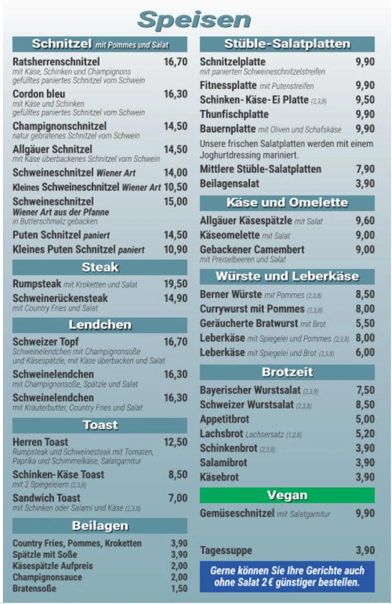 Speisekarte photo 1