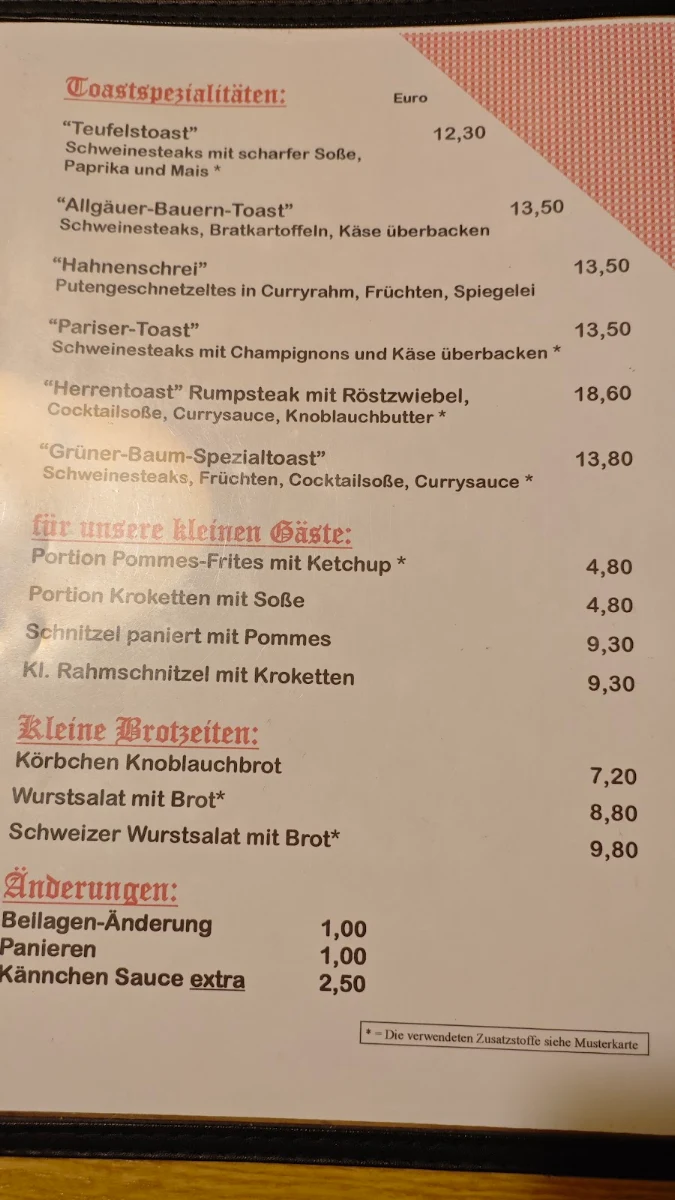 Speisekarte photo 2