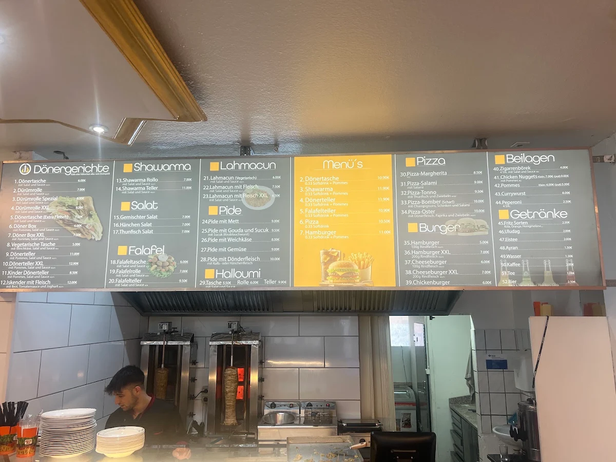 Speisekarte, Oster Döner