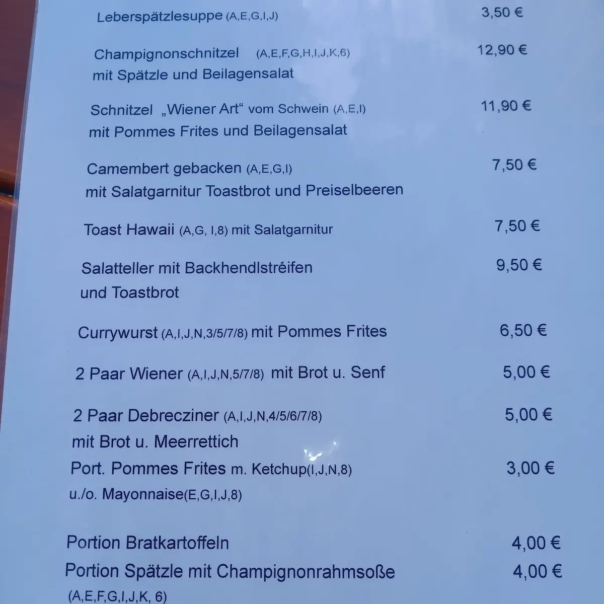 Speisekarte photo 1