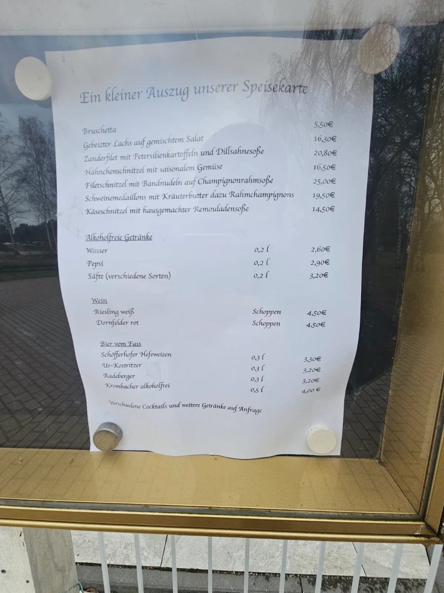 Speisekarte, Zum Kolibri