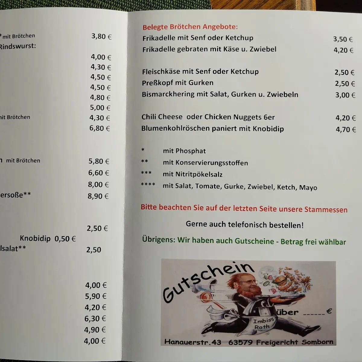 Speisekarte photo 1