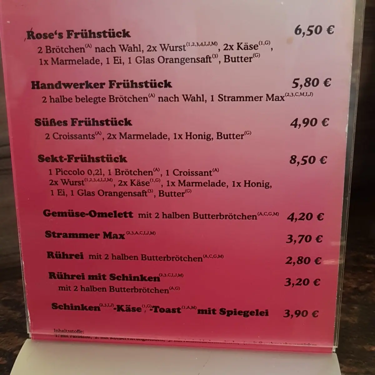 Speisekarte photo 8