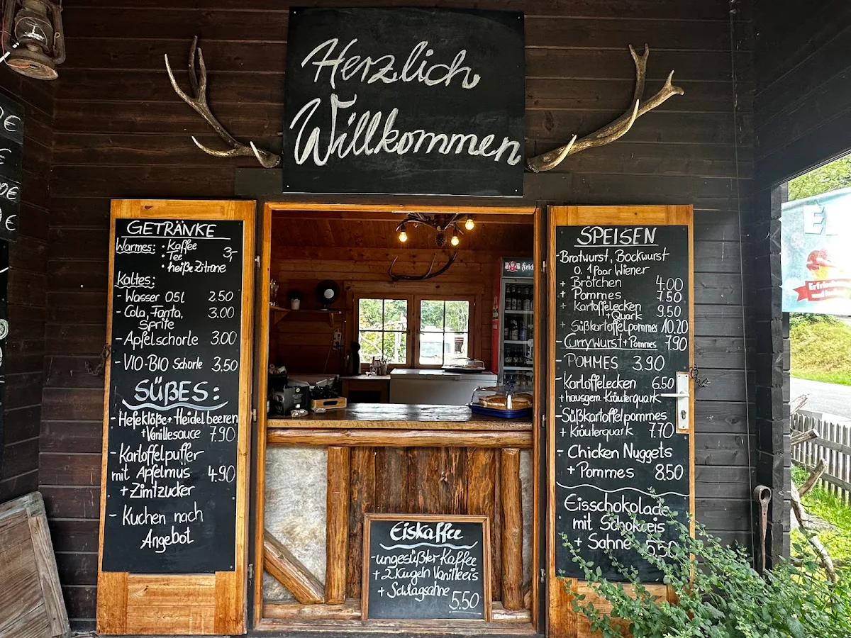 Speisekarte, Räuberhütte in Rosenthal - Bielatal