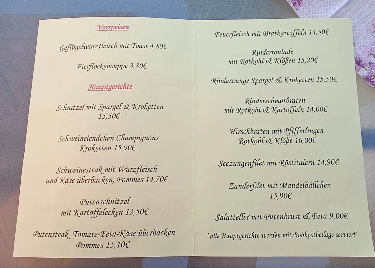 Speisekarte photo 1