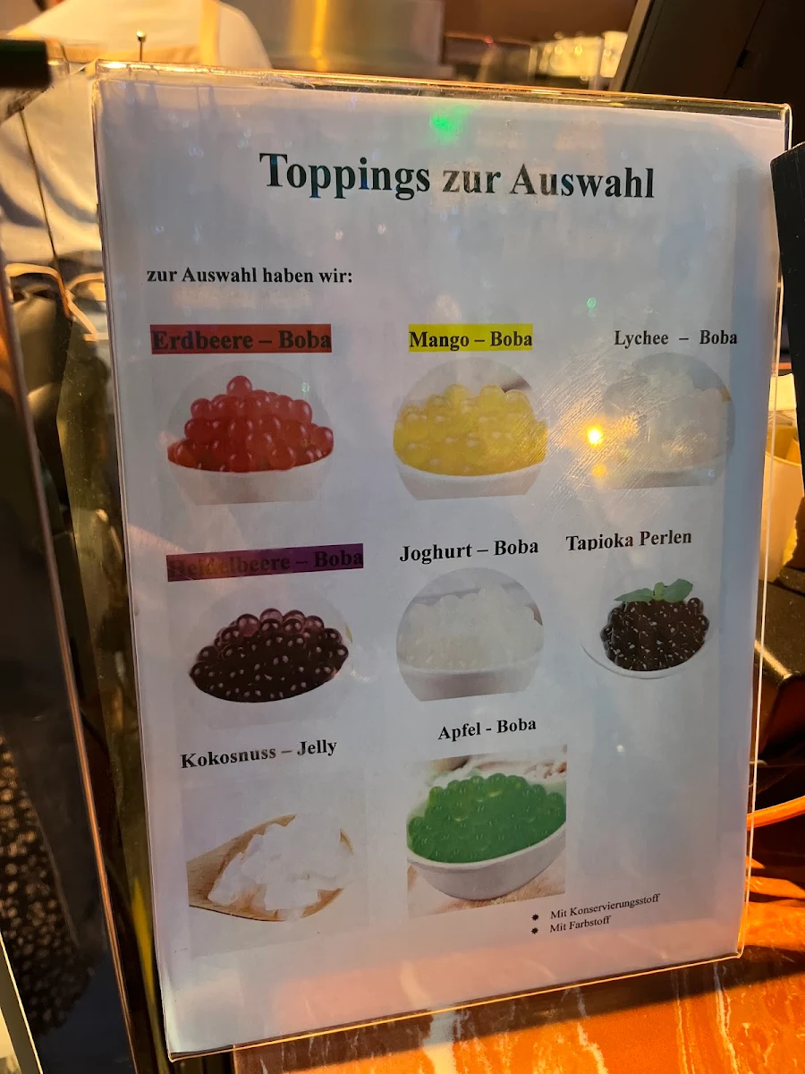 Speisekarte, Miss Jing Bubble Tee& Sushi
