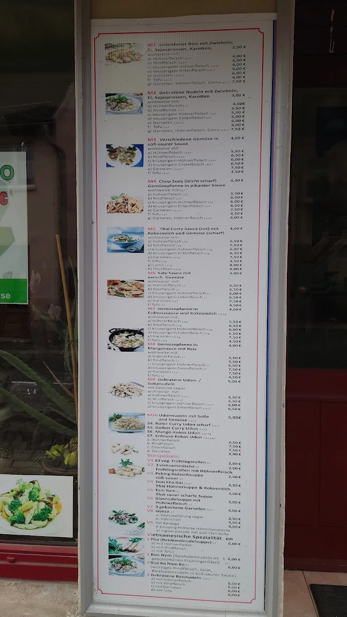 Speisekarte, ASIA NAM