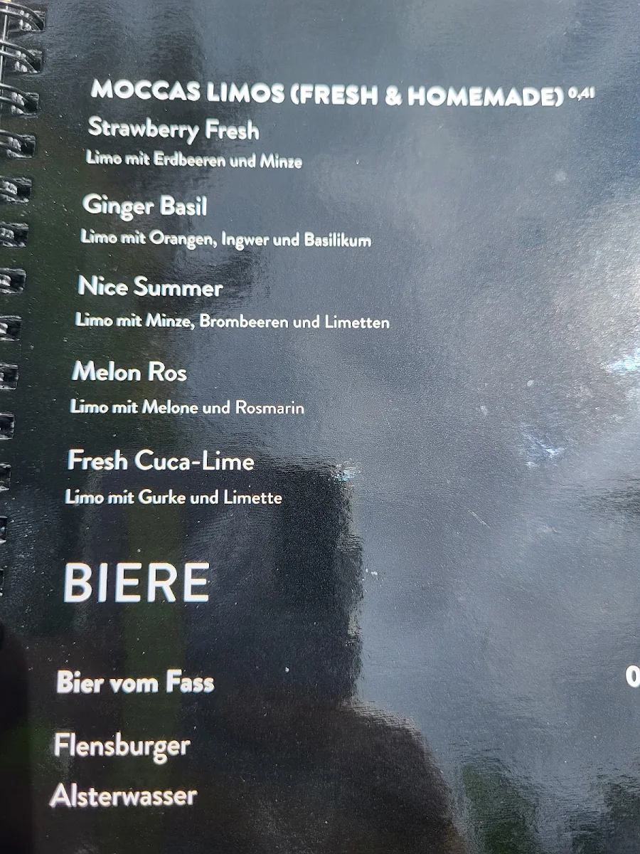 Speisekarte, Café - Lounge - Bar Mocca