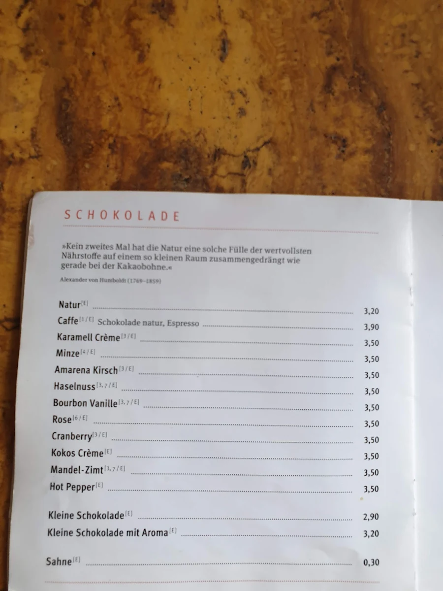 Speisekarte, Roter Horizont