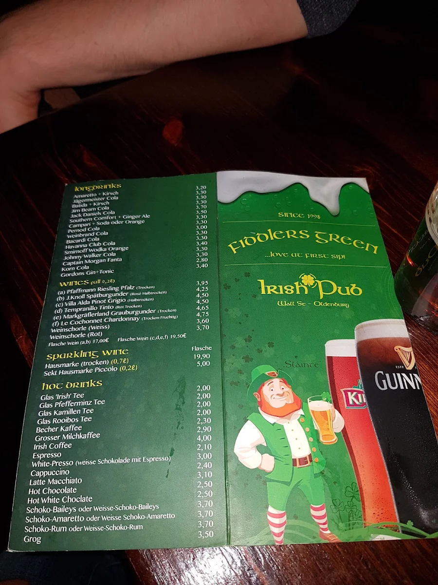 Speisekarte, The Pub / Oldenburg