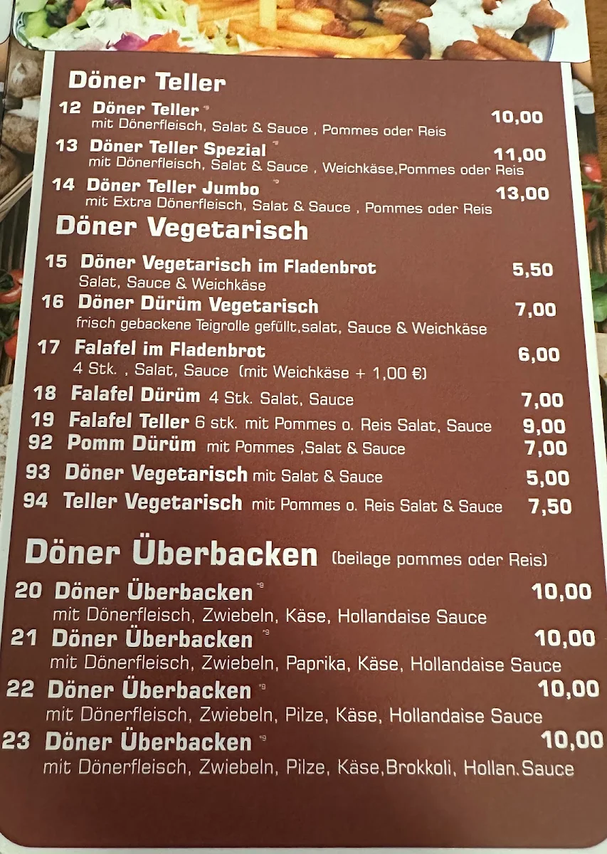 Speisekarte photo 2
