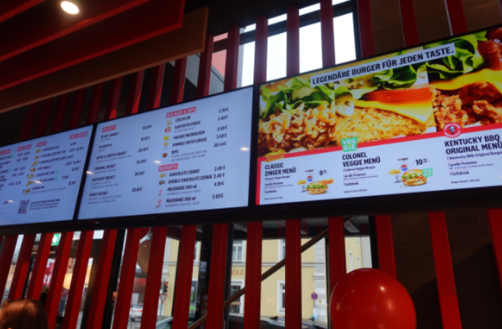 Speisekarte, Kentucky Fried Chicken