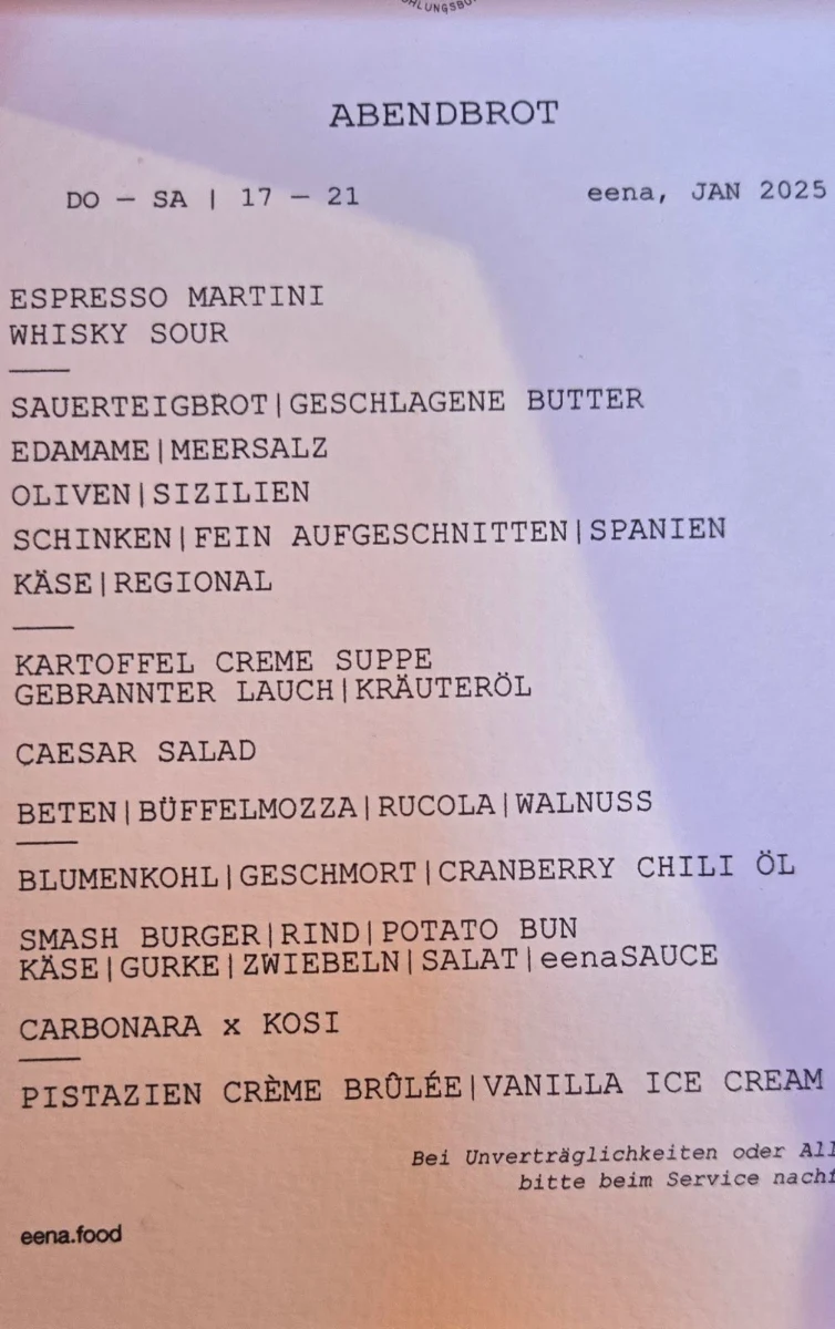 Speisekarte photo 1