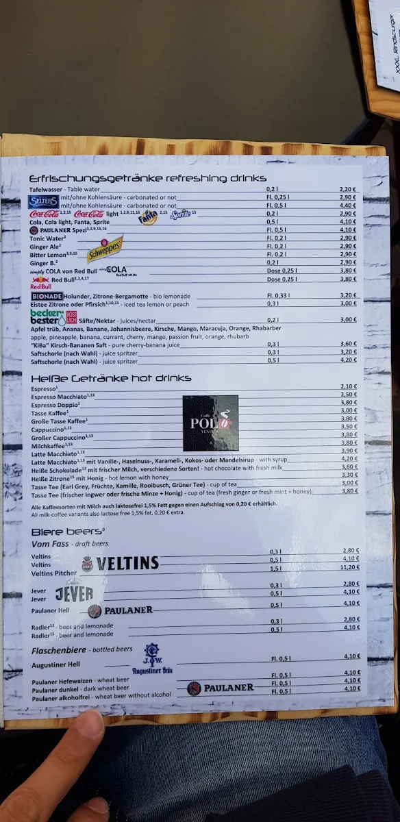 Speisekarte, Große Liebe - Burger & Bar I Café