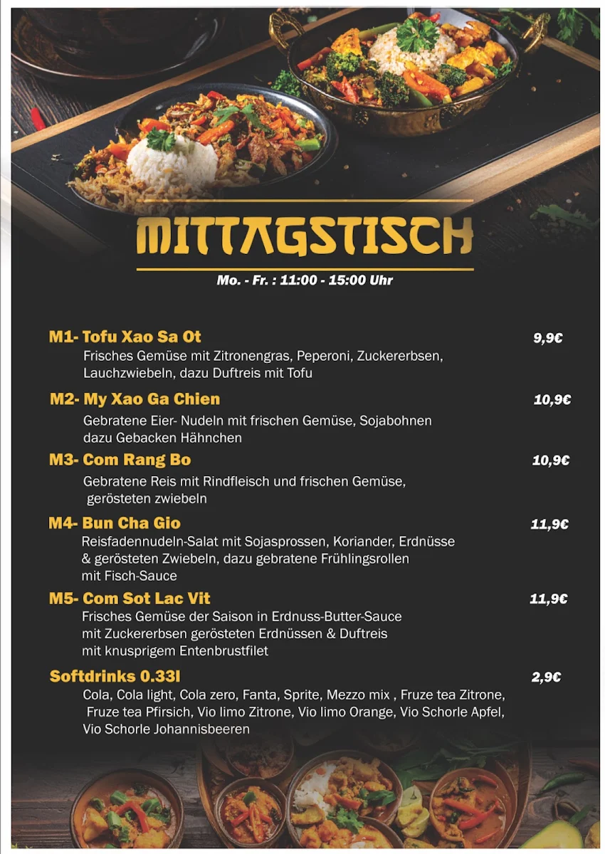 Speisekarte, Viet No1 Restaurant