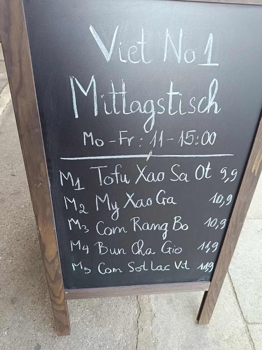 Speisekarte, Viet No1 Restaurant