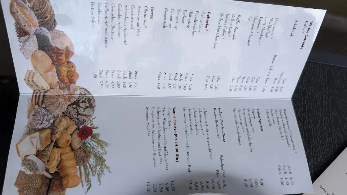 Speisekarte, Café Hackenberger