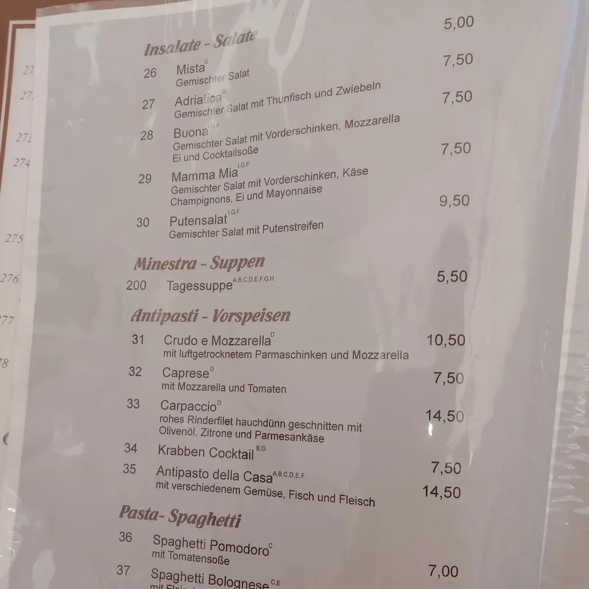 Speisekarte photo 2
