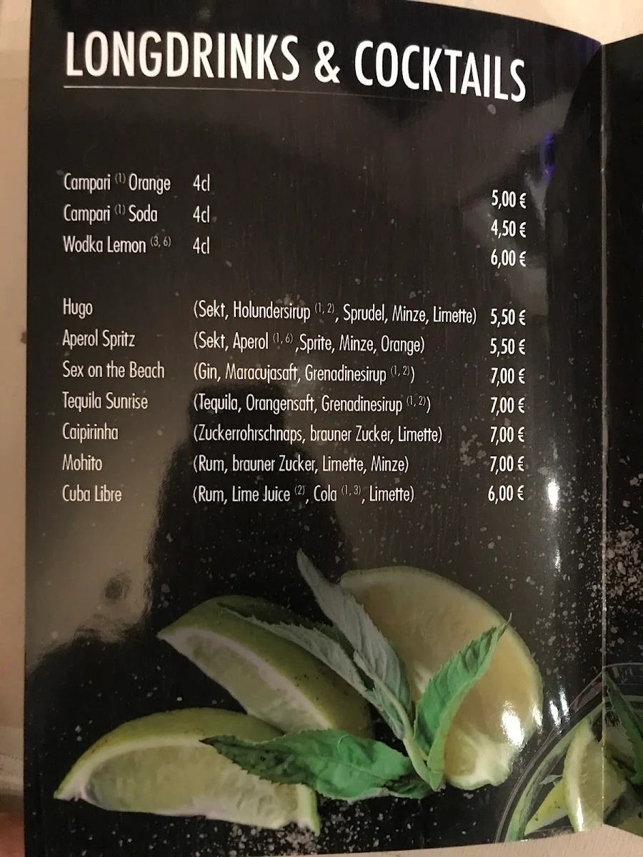 Speisekarte, Eiscafé am Seeplatz Korb Waiblingen