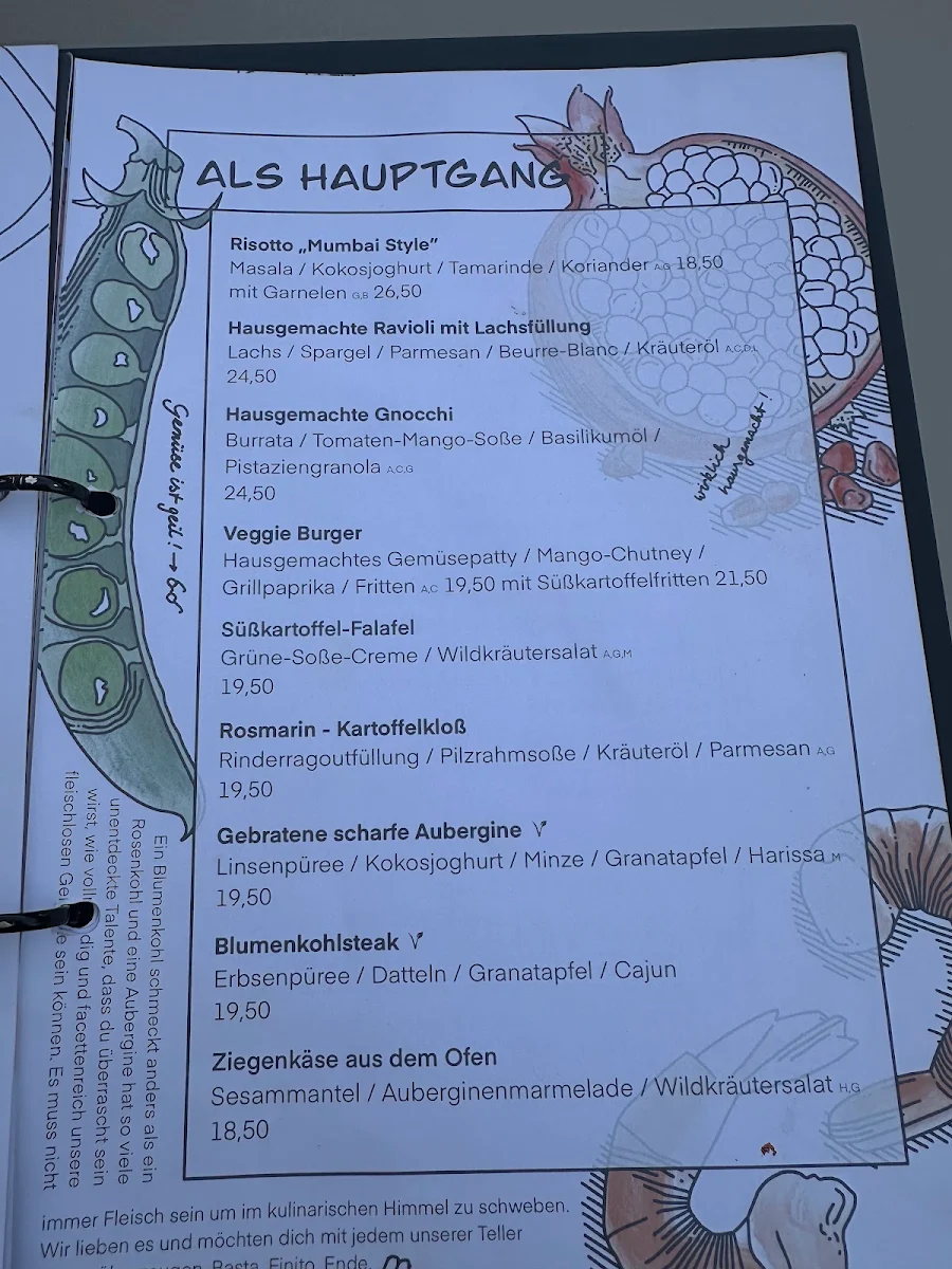 Speisekarte, Deins Restaurant