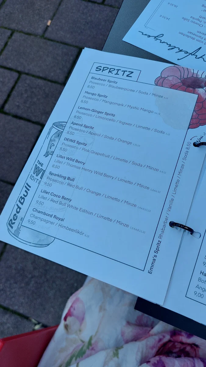 Speisekarte, Deins Restaurant