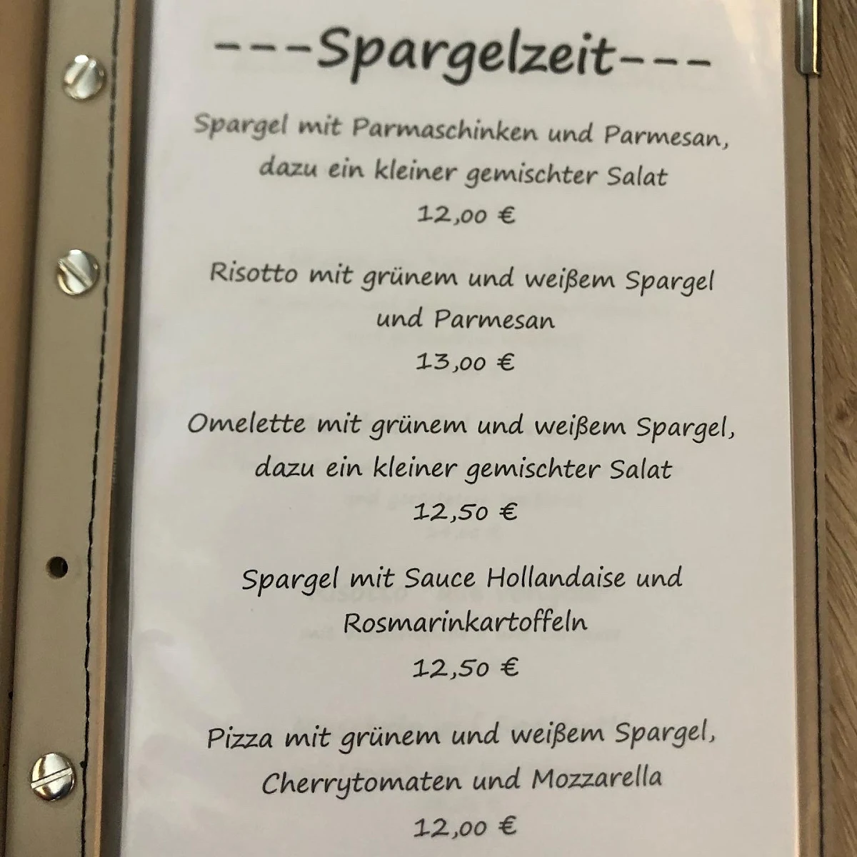 Speisekarte photo 1