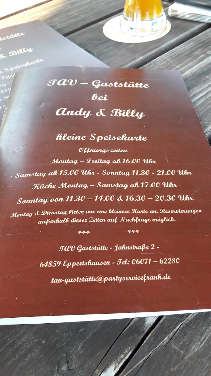 Speisekarte, Partyservice Frank - Sybille Frank