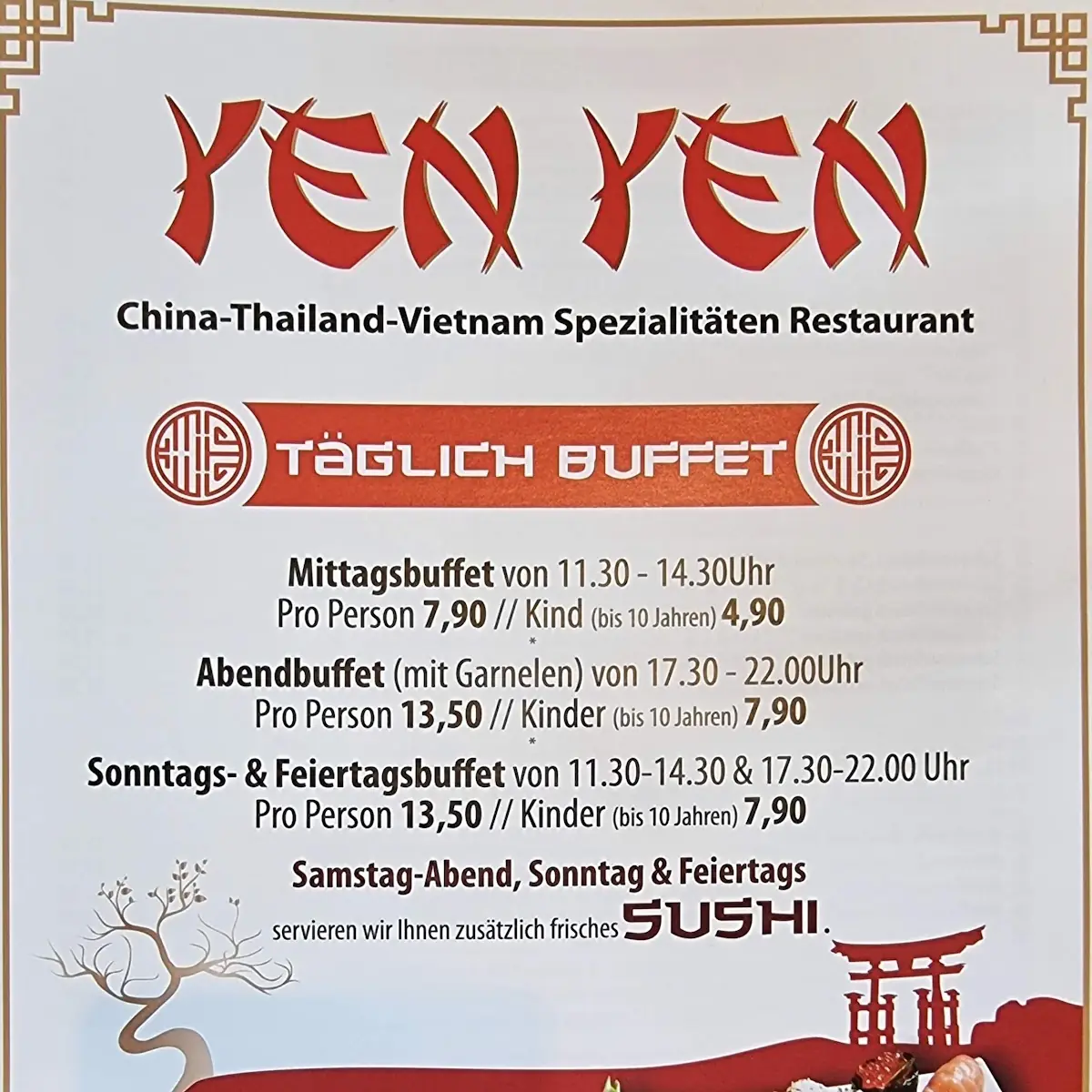 Speisekarte, Yen-Yen Heide