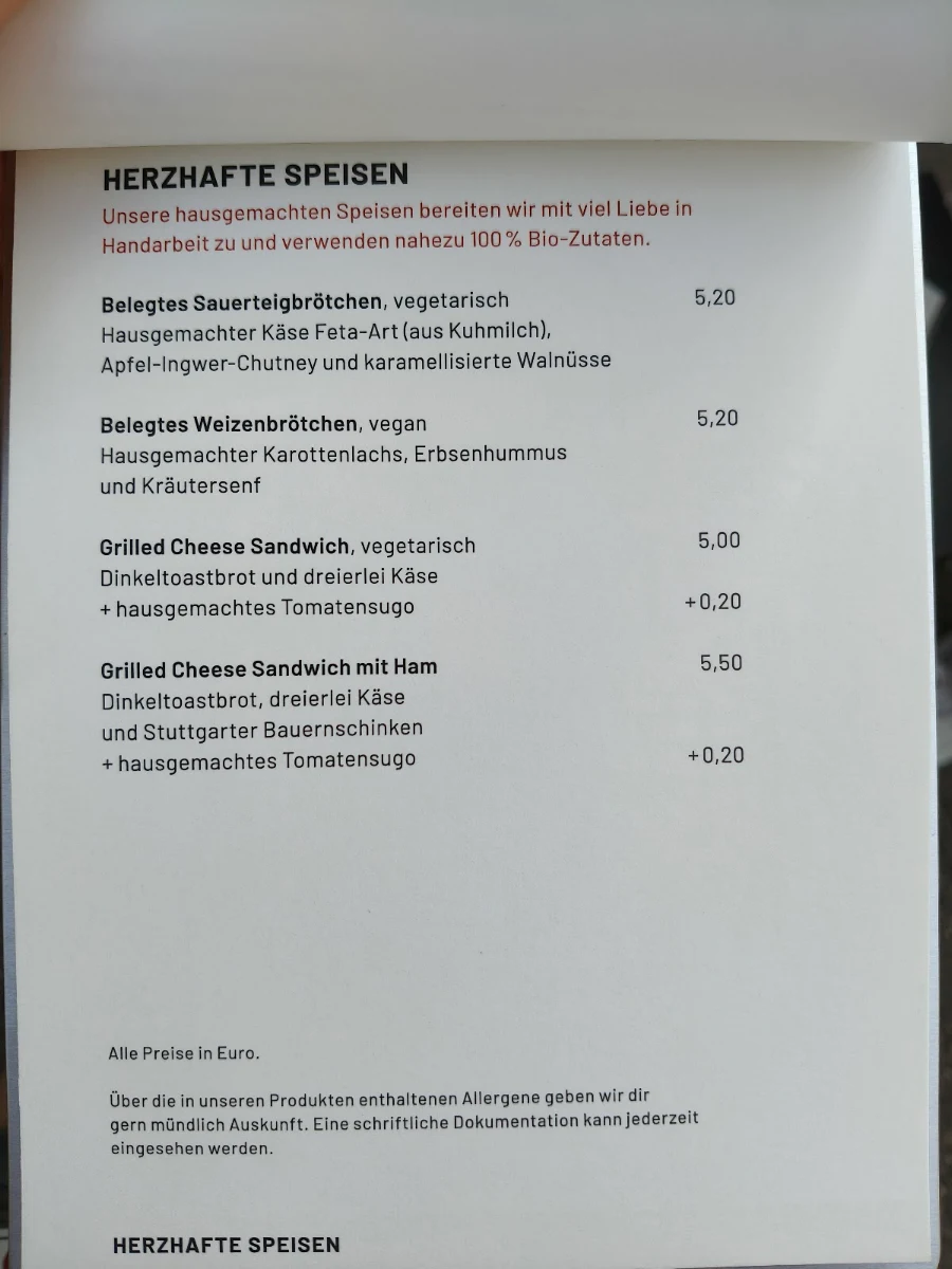 Speisekarte photo 2