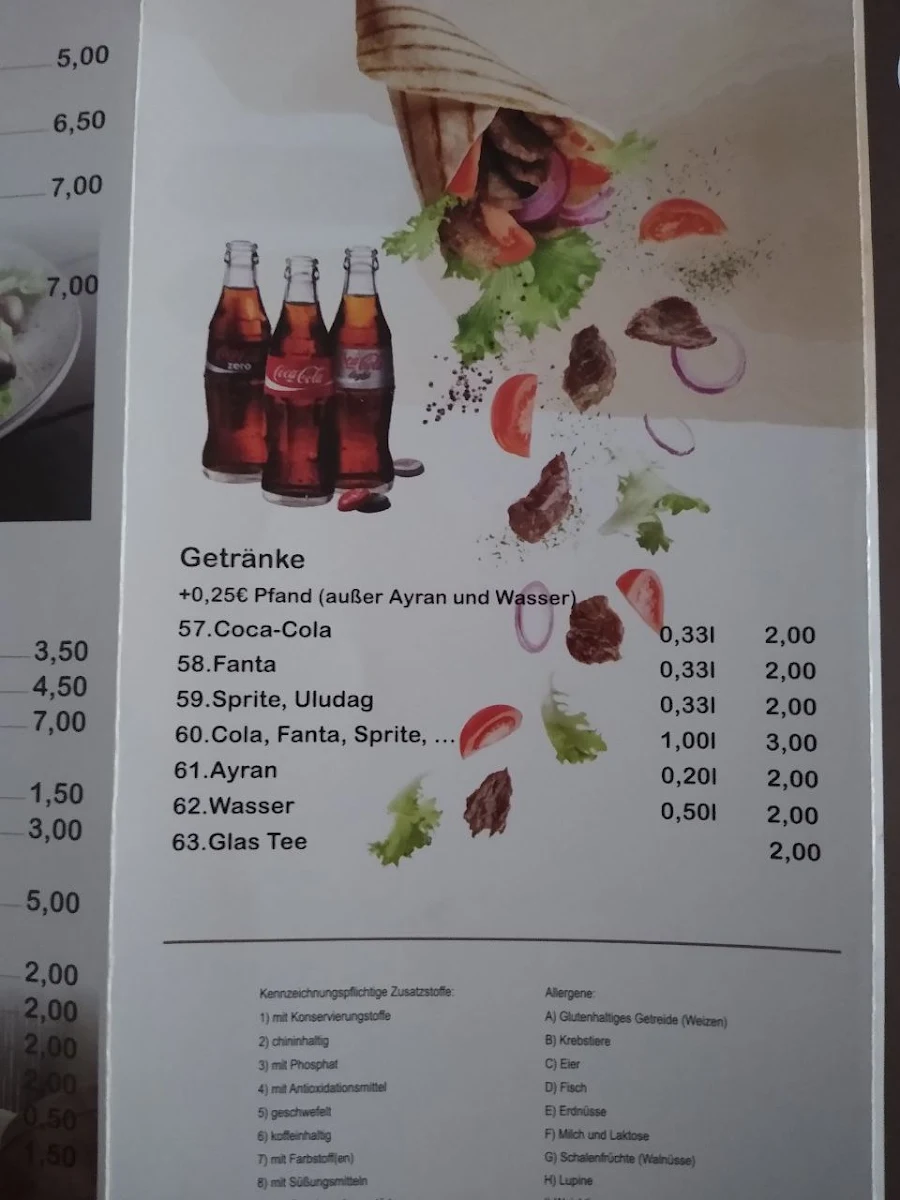 Speisekarte, Dilara Döner