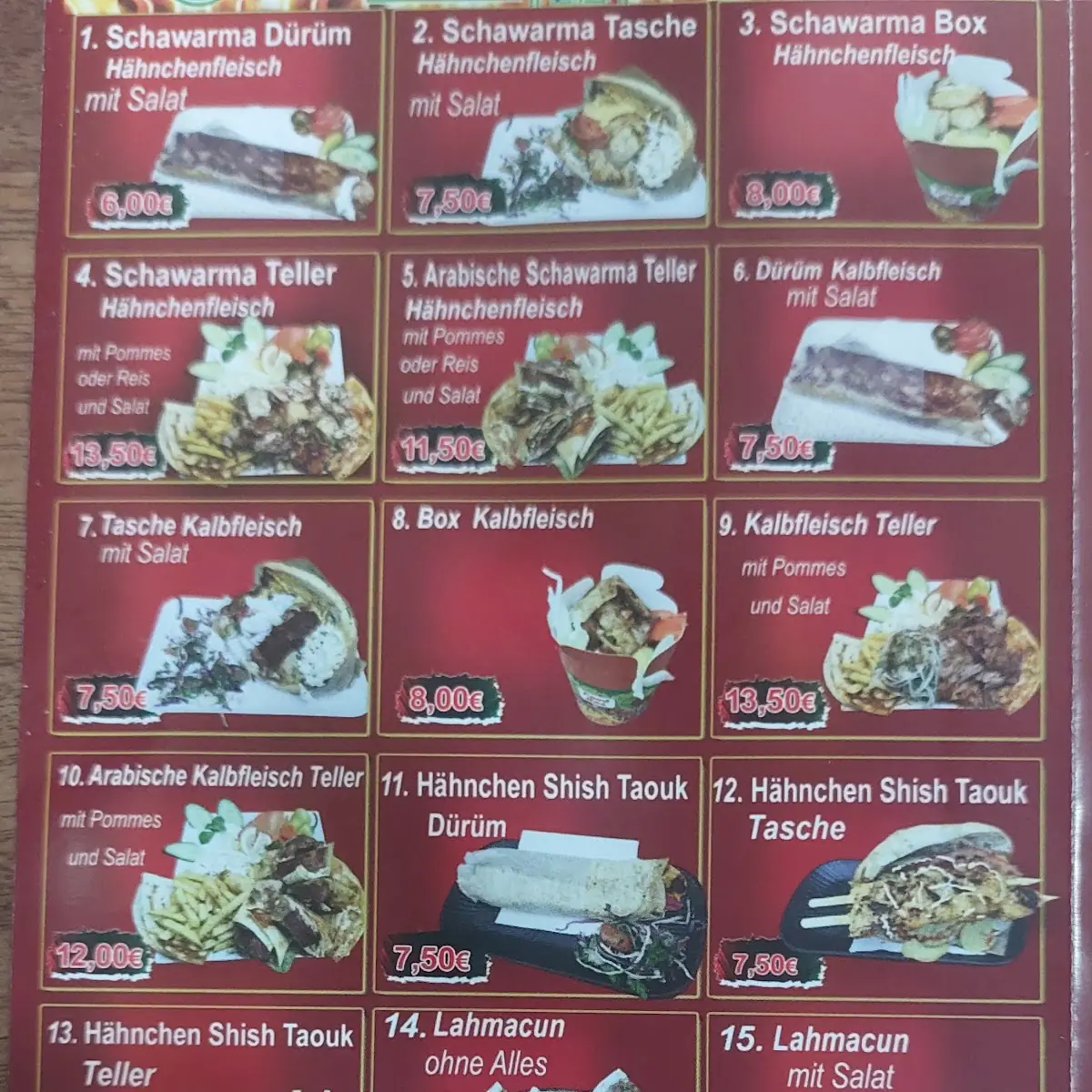 Speisekarte photo 3