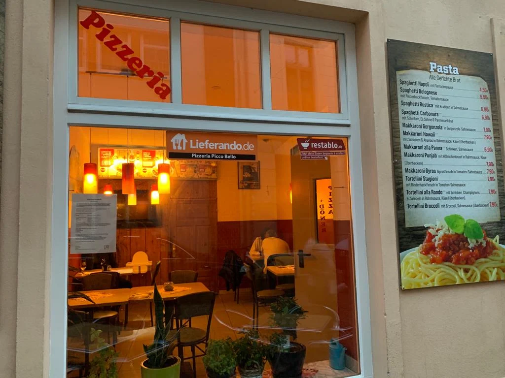 Speisekarte, Pizzeria Santa Maria
