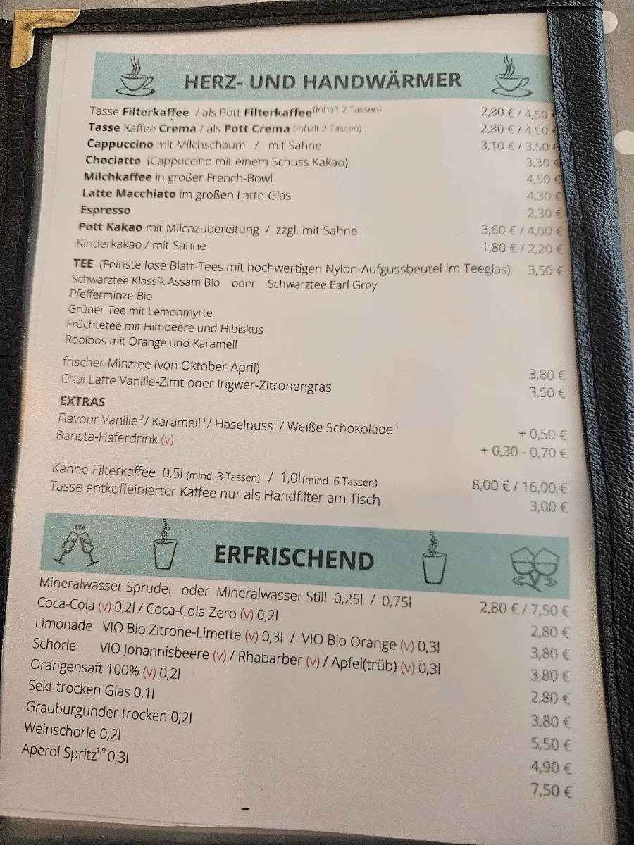 Speisekarte, Café himmlisch