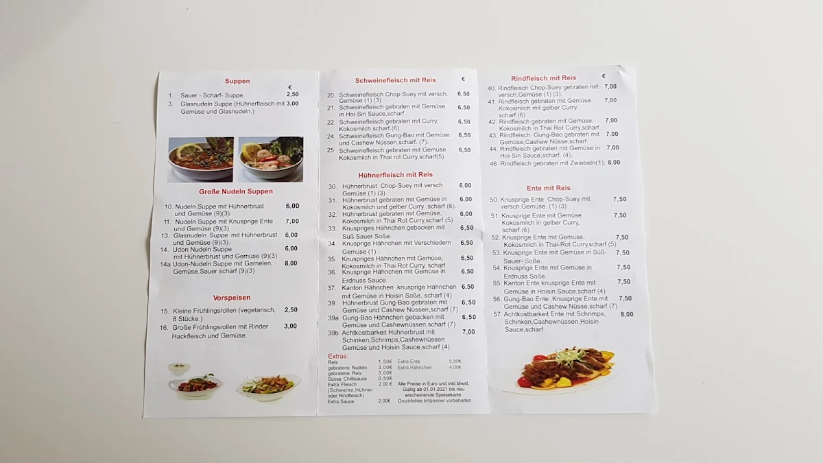 Speisekarte, Asia Imbiss Feldmoching