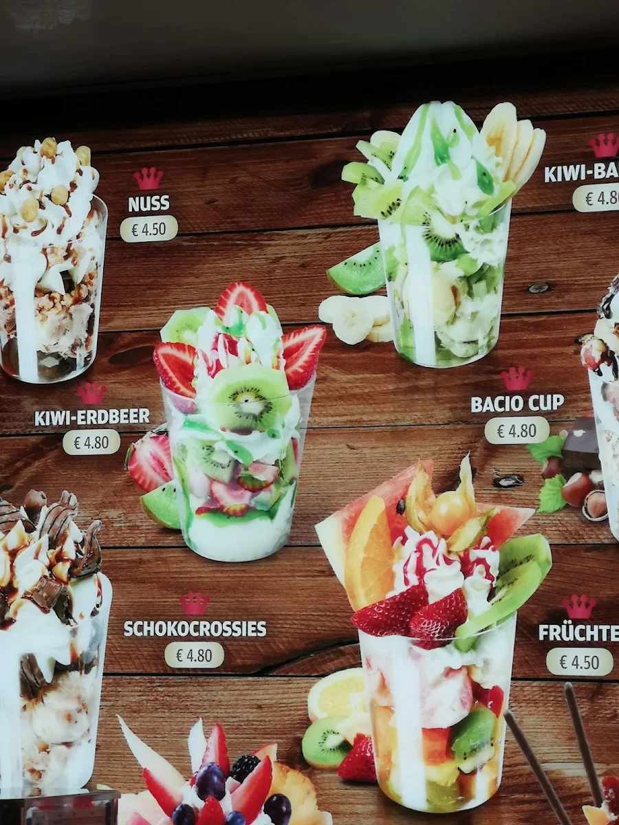 Speisekarte, Crema Caffe & Gelato