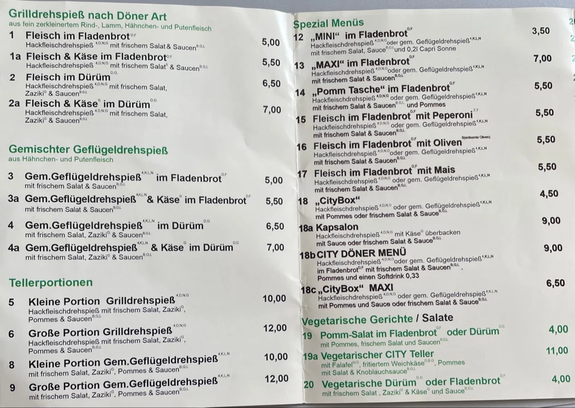 Speisekarte photo 3