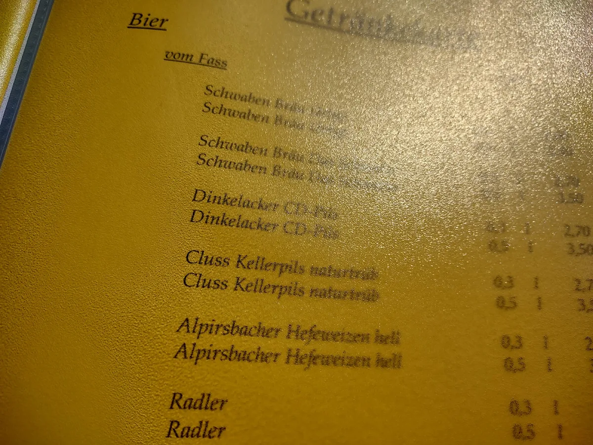 Speisekarte, Wildbader Hof - Inh. Joachim Pfeiffer