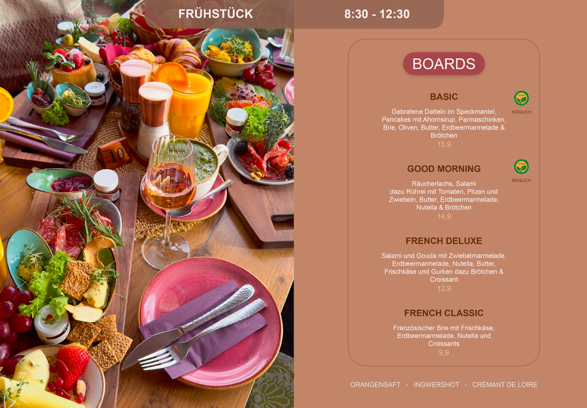 Speisekarte, Basic Kitchen-Coffee-Bar Marburg