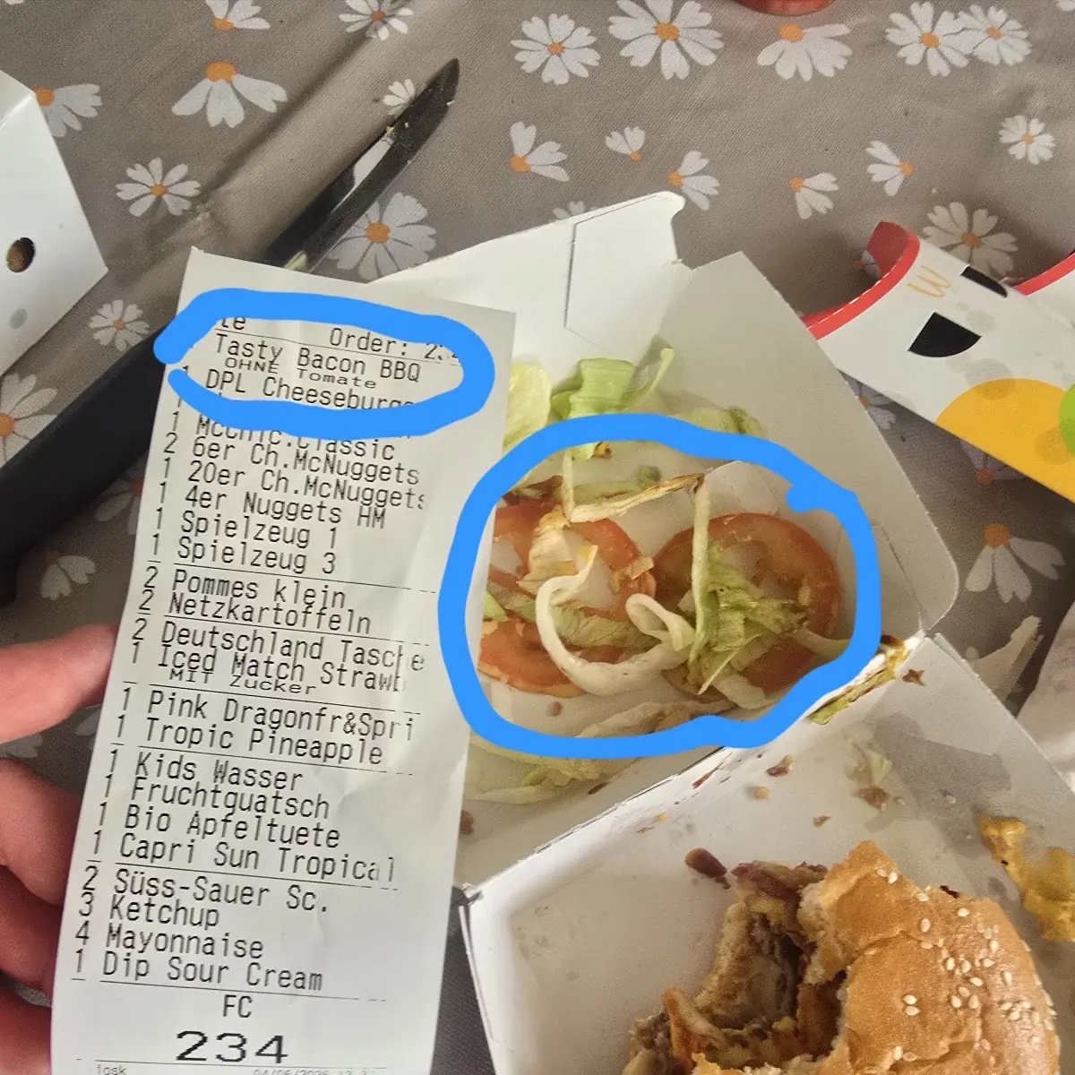 Speisekarte, McDonald's
