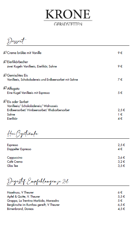 Speisekarte photo 1