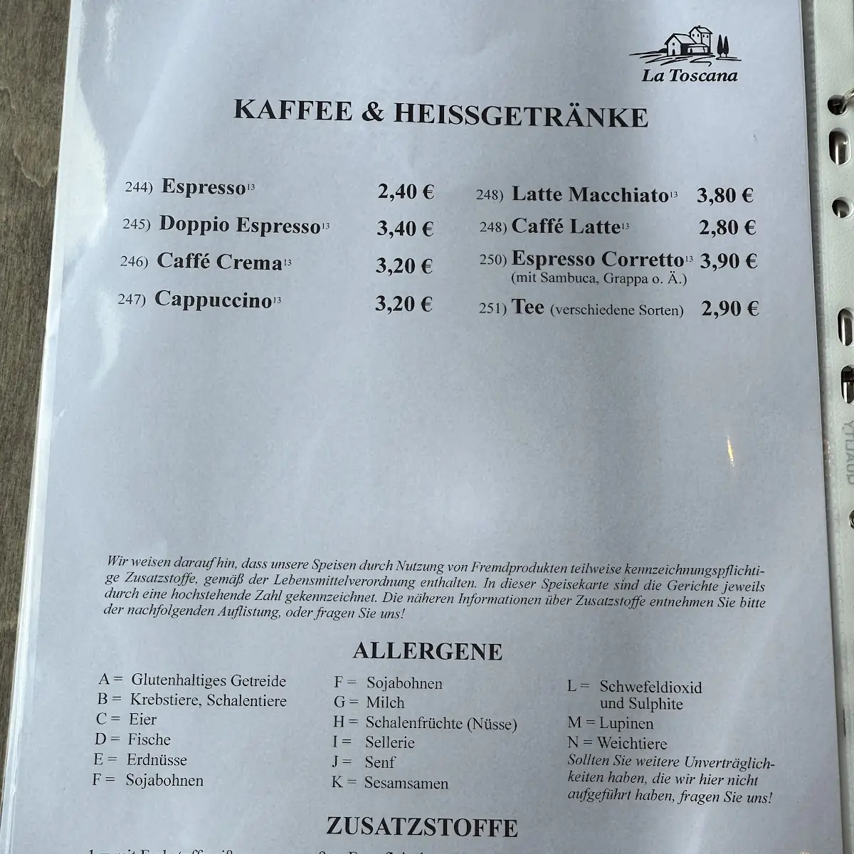 Speisekarte photo 2