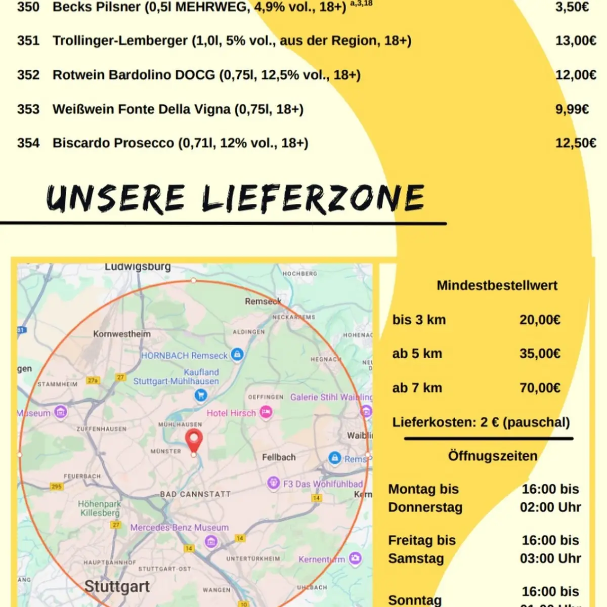 Speisekarte, Pizzalicious